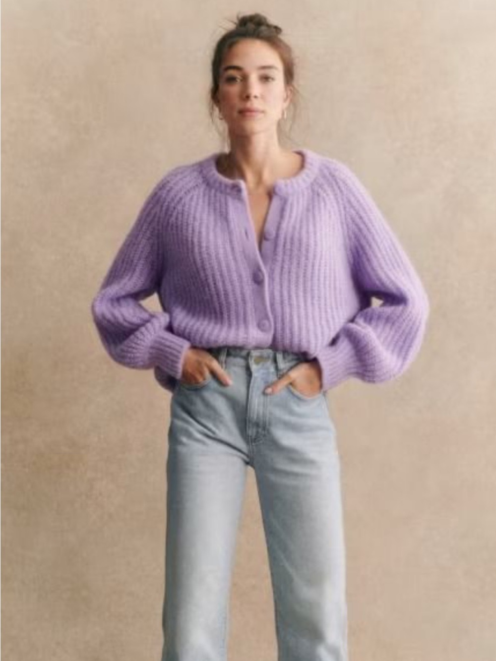 Sezane Wisteria Knit Cardigan Sweater - Women size M - Picture 8 of 9